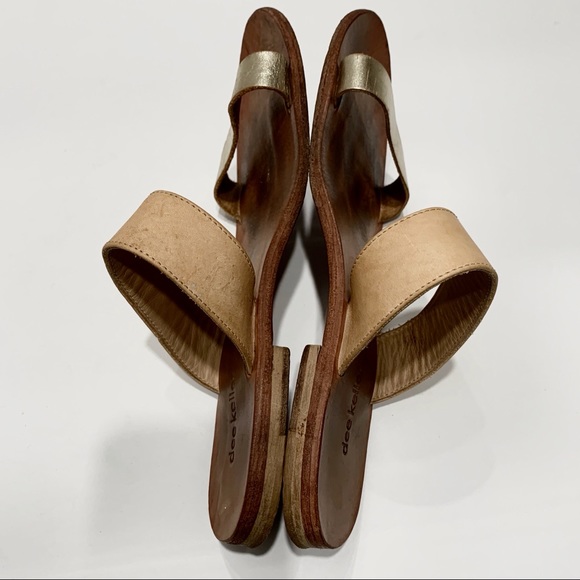 DEE KELLER METALLIC LEATHER STRAPPY SANDALS - Picture 4 of 11